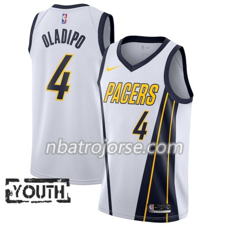 Barn Indiana Pacers Tröja Victor Oladipo 4 2018-19 Nike Vit Swingman